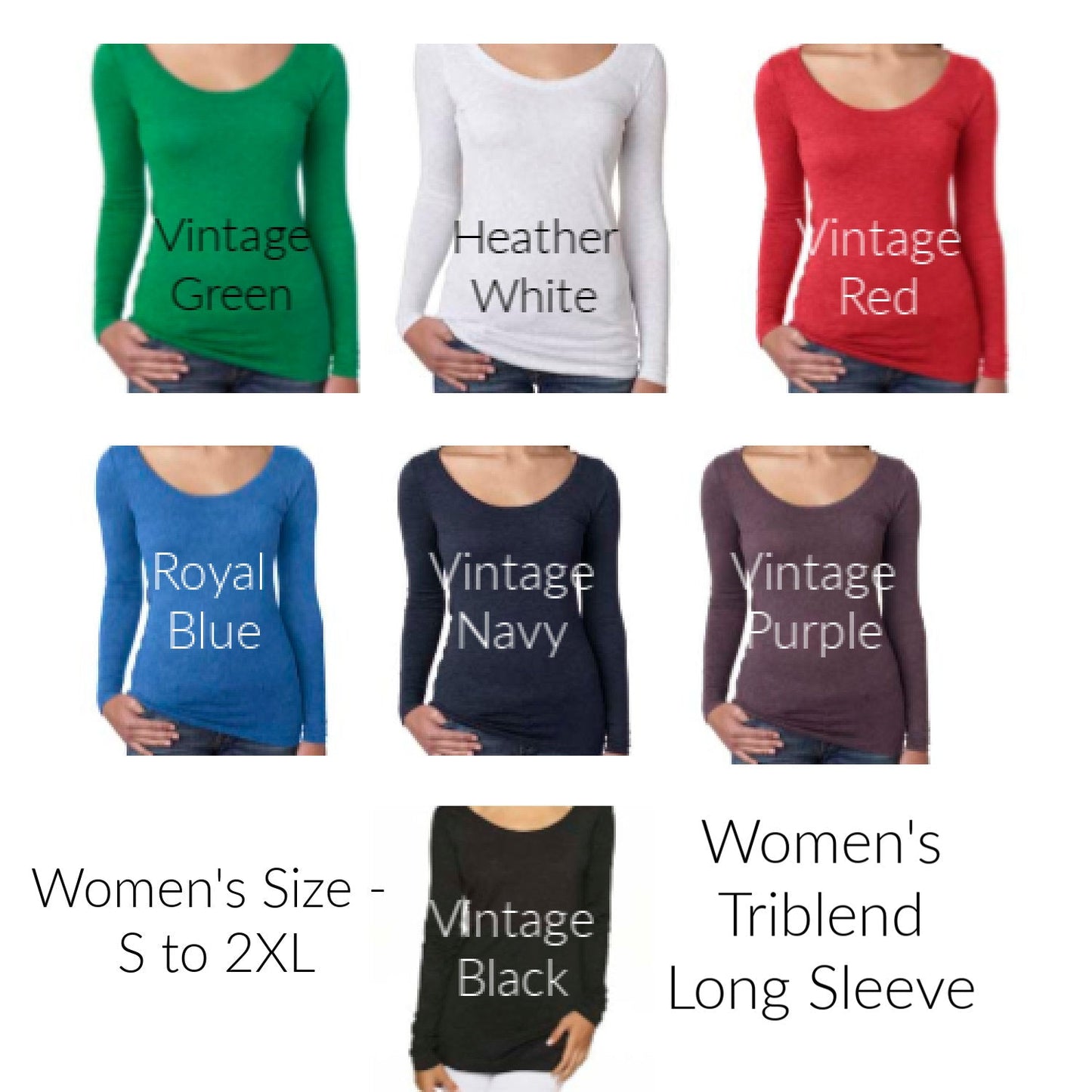 Customize your own T-Shirt - Women's Triblend Long Sleeve Tee