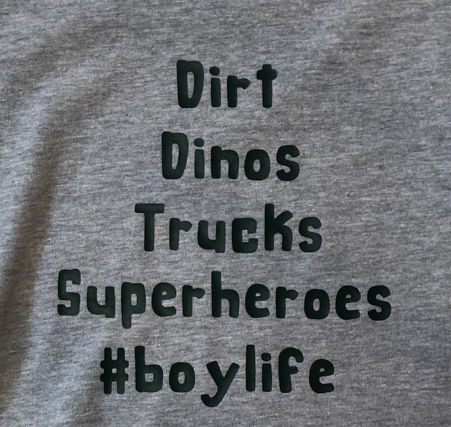 Dirt Dinos Trucks Superheroes #boylife Boy/Kids Shirt