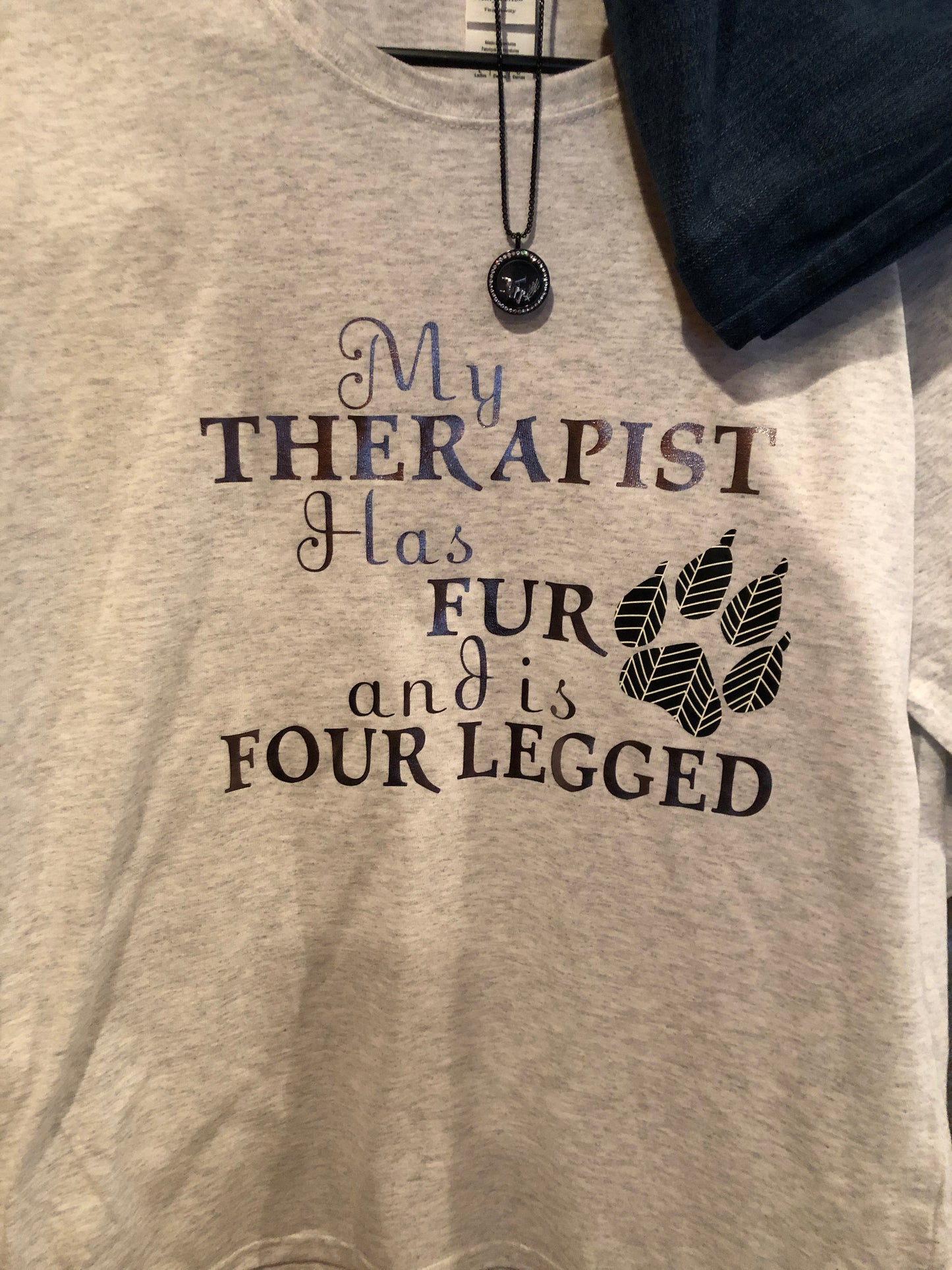 My Therapist Has Fur Service Animal Shirt