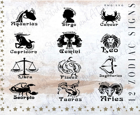 Astrology SVG Digital File Bundle