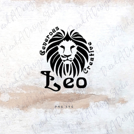 Leo Zodiac Sign SVG Digital File