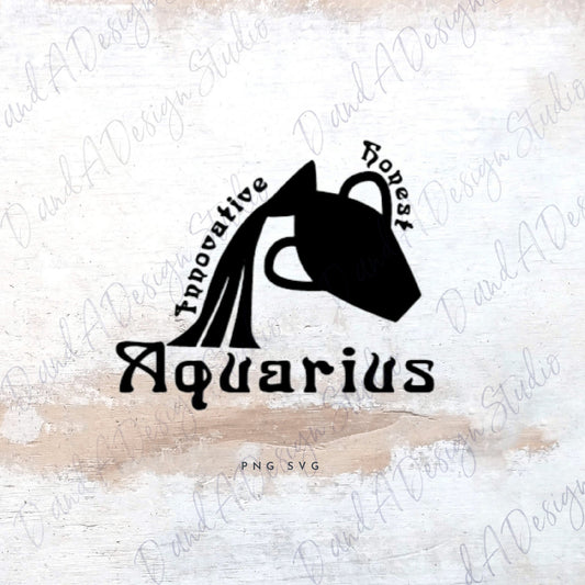 Aquarius Zodiac Sign SVG Digital File