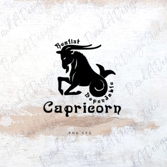 Capricorn Zodiac Sign SVG Digital File