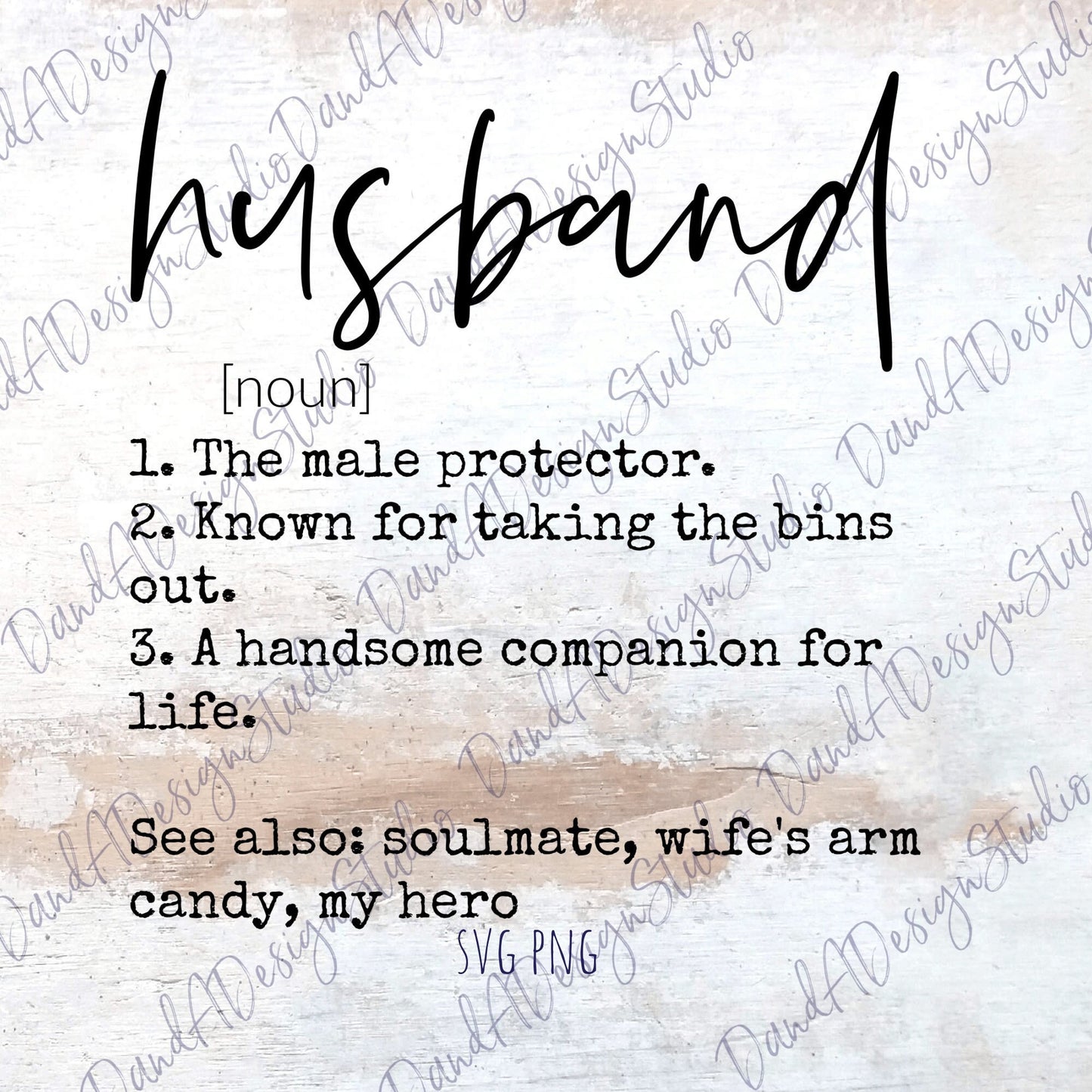 Husband Definition SVG Digital File